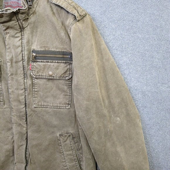 Levis Trucker Field Canvas Jacket Mens Large Quilt Lined Chore Workwear Surplus - Picture 8 of 15